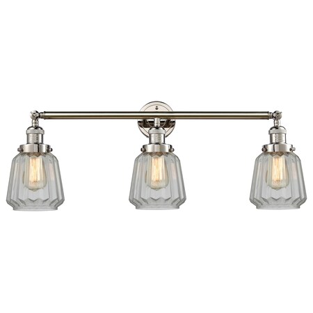 Innovations Lighting 3 Light Vintage Dimmable Led Bathroom Fixture 205-PN-S-G142-LED